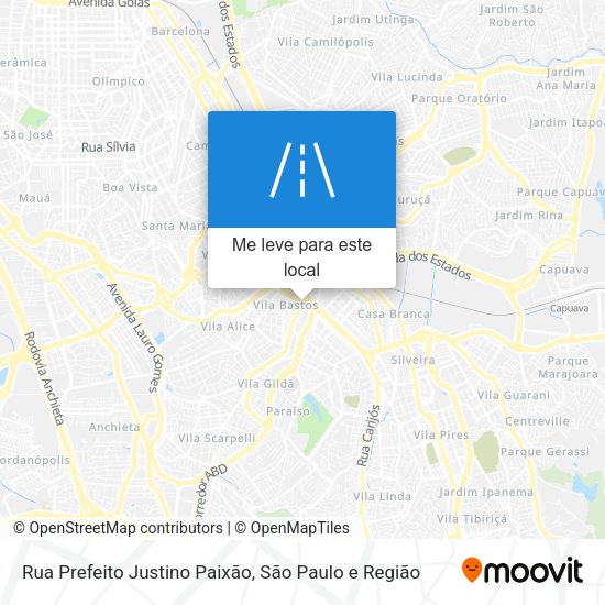 Rua Prefeito Justino Paixão mapa