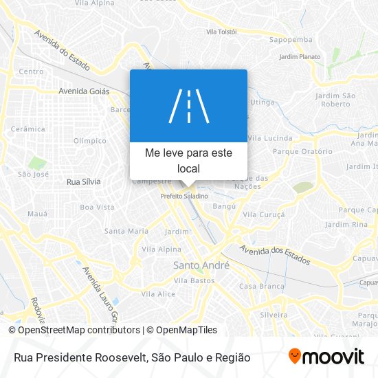 Rua Presidente Roosevelt mapa