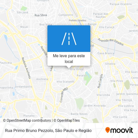 Rua Primo Bruno Pezzolo mapa
