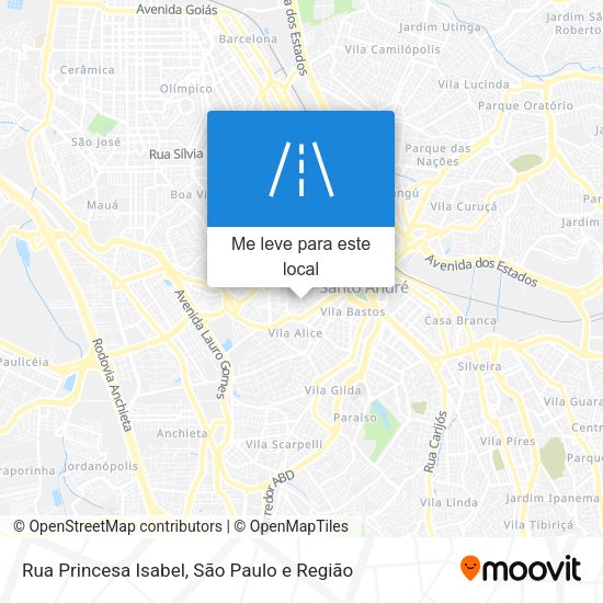 Rua Princesa Isabel mapa
