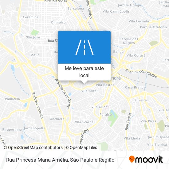 Rua Princesa Maria Amélia mapa