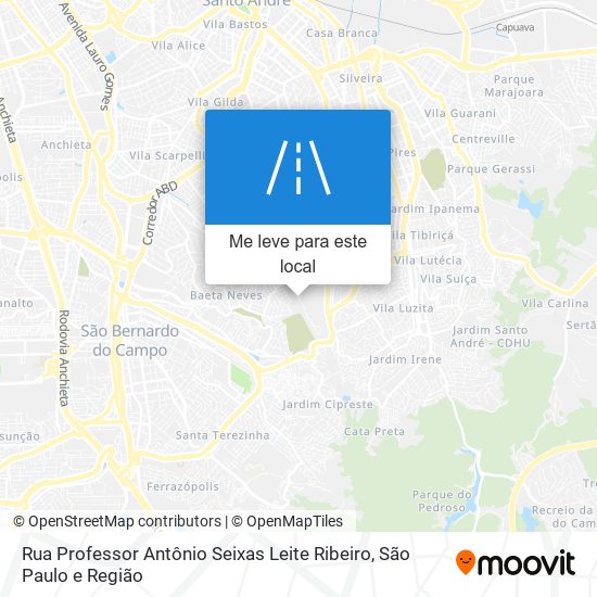 Rua Professor Antônio Seixas Leite Ribeiro mapa