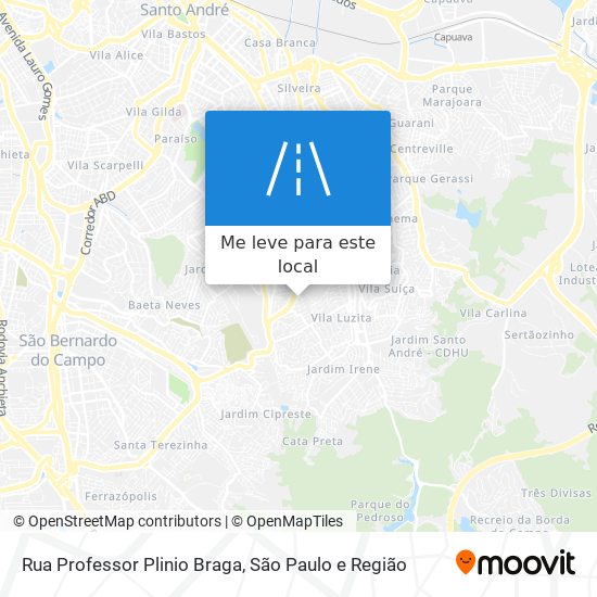 Rua Professor Plinio Braga mapa