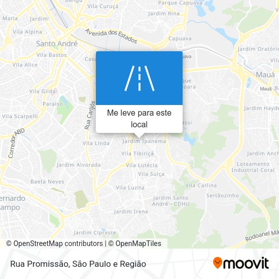 Rua Promissão mapa
