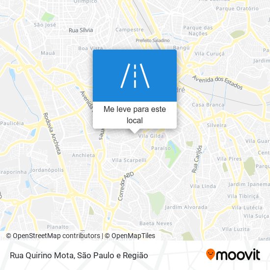 Rua Quirino Mota mapa