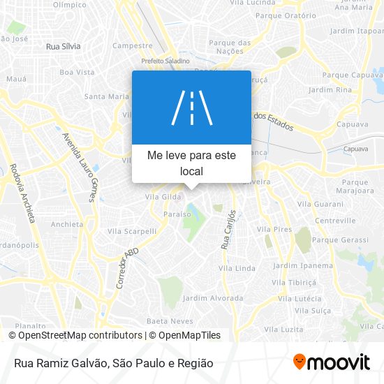 Rua Ramiz Galvão mapa