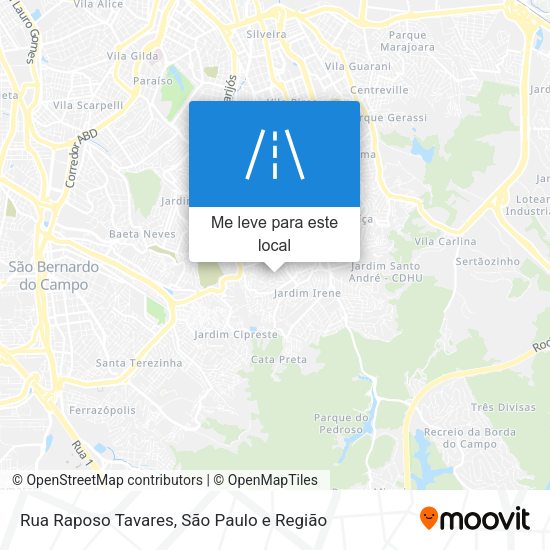 Rua Raposo Tavares mapa