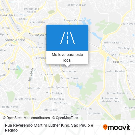 Rua Reverendo Martim Luther King mapa