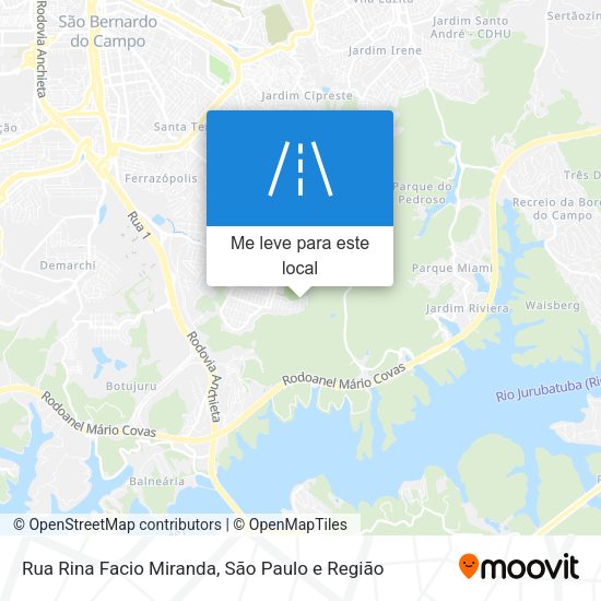 Rua Rina Facio Miranda mapa