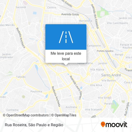 Rua Roseira mapa