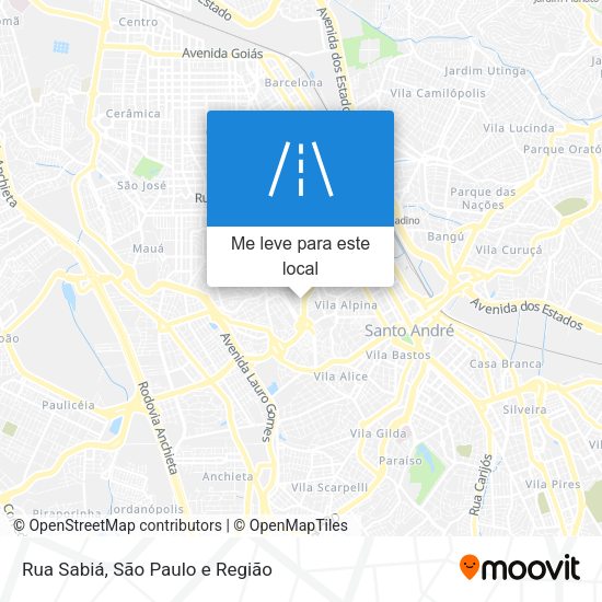 Rua Sabiá mapa
