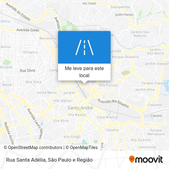 Rua Santa Adélia mapa