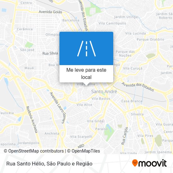 Rua Santo Hélio mapa