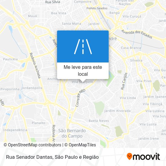 Rua Senador Dantas mapa