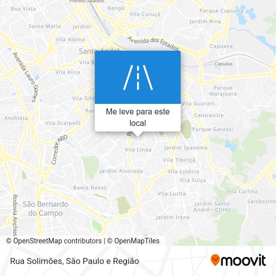 Rua Solimões mapa