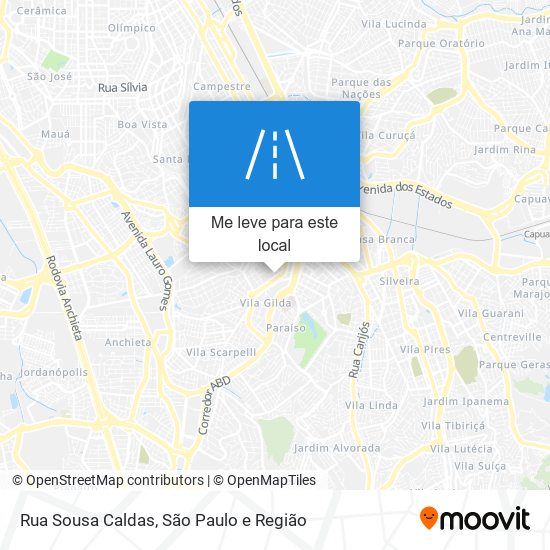 Rua Sousa Caldas mapa