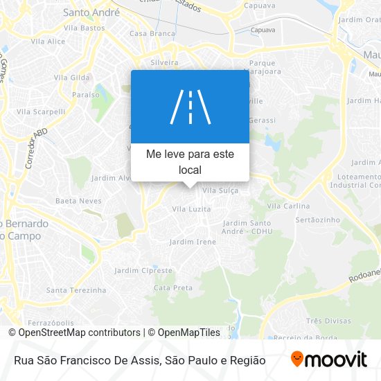 Rua São Francisco De Assis mapa