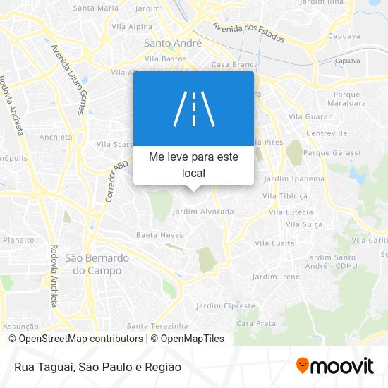 Rua Taguaí mapa
