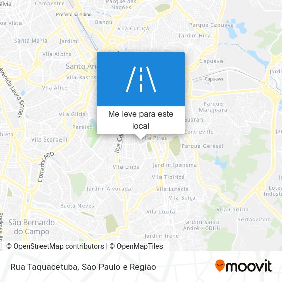 Rua Taquacetuba mapa