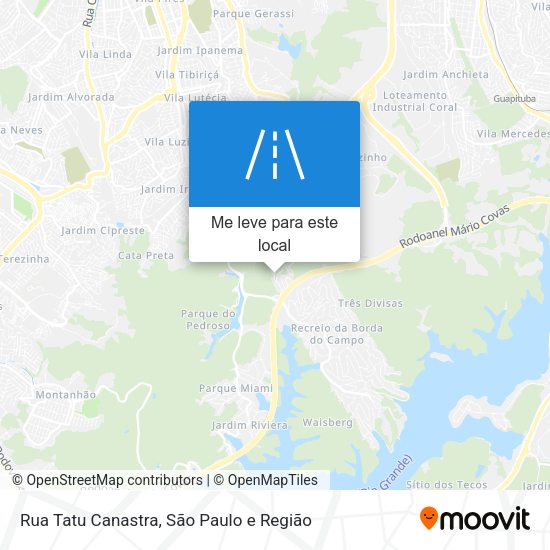Rua Tatu Canastra mapa