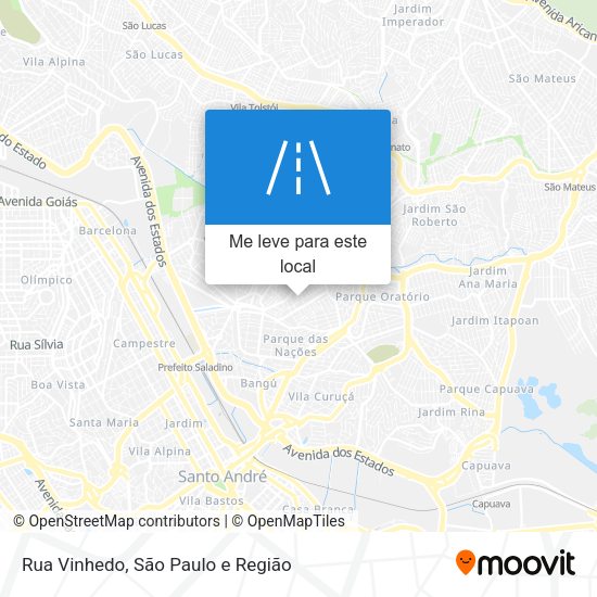 Rua Vinhedo mapa