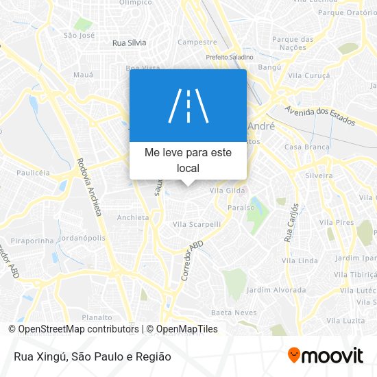 Rua Xingú mapa