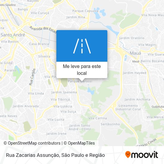 Rua Zacarias Assunção mapa
