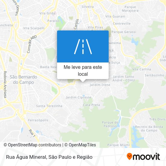 Rua Água Mineral mapa