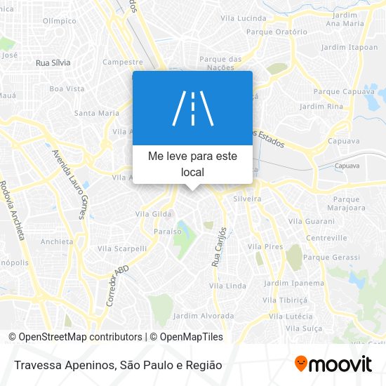 Travessa Apeninos mapa