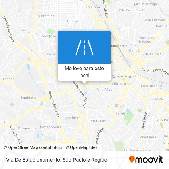 Via De Estacionamento mapa