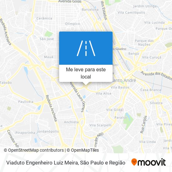 Viaduto Engenheiro Luiz Meira mapa