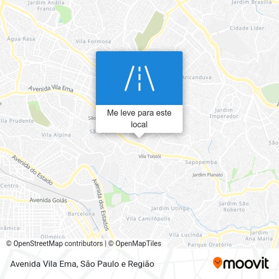 Avenida Vila Ema mapa