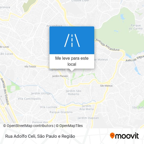 Rua Adolfo Celi mapa