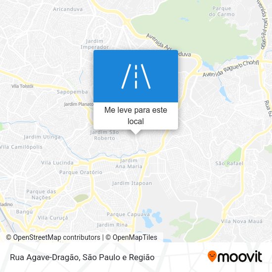 Rua Agave-Dragão mapa