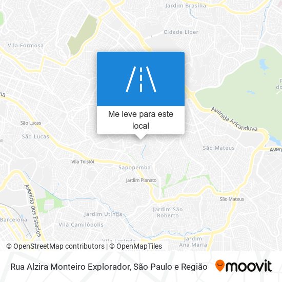 Rua Alzira Monteiro Explorador mapa