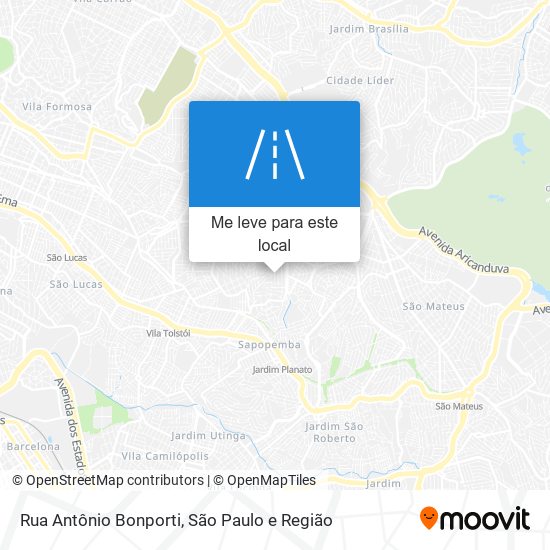 Rua Antônio Bonporti mapa