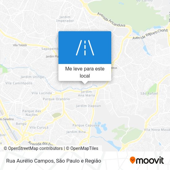 Rua Aurélio Campos mapa