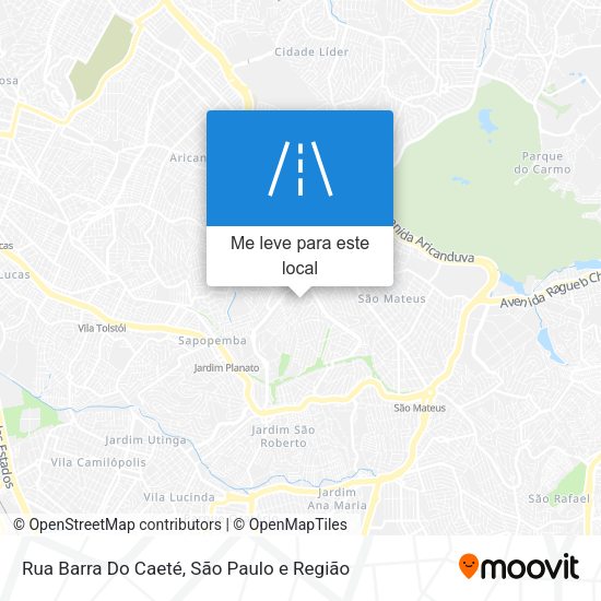Rua Barra Do Caeté mapa