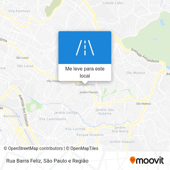Rua Barra Feliz mapa