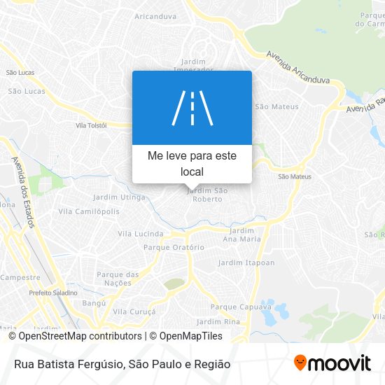 Rua Batista Fergúsio mapa