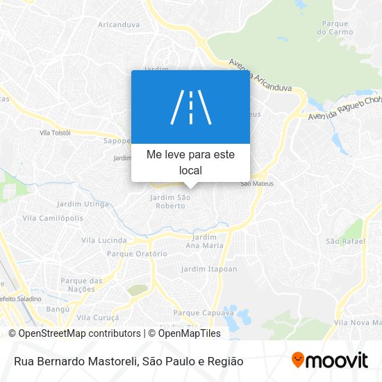 Rua Bernardo Mastoreli mapa