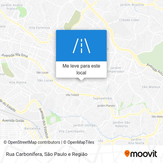 Rua Carbonífera mapa