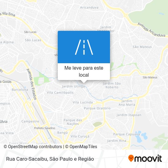 Rua Caro-Sacaibu mapa