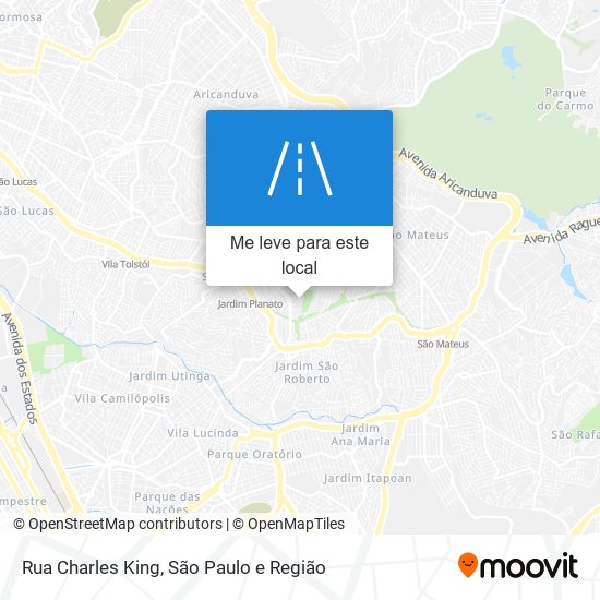 Rua Charles King mapa