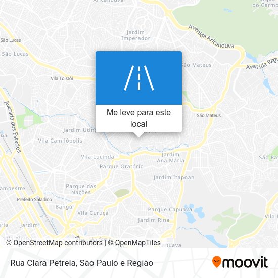 Rua Clara Petrela mapa