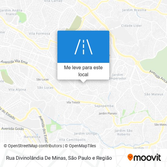 Rua Divinolândia De Minas mapa