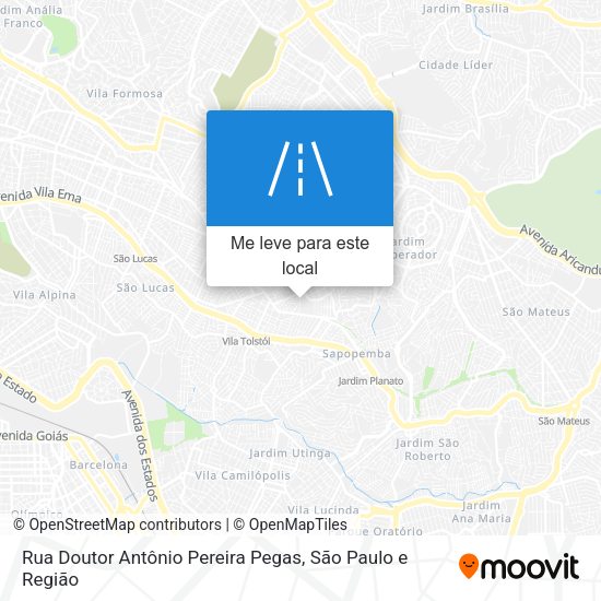 Rua Doutor Antônio Pereira Pegas mapa