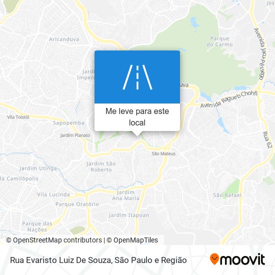 Rua Evaristo Luiz De Souza mapa