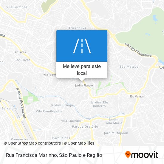 Rua Francisca Marinho mapa