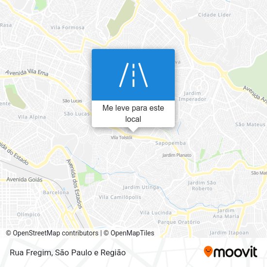 Rua Fregim mapa